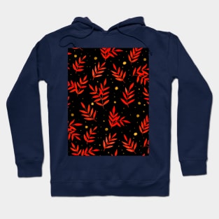 Magical branches - black and orange Hoodie